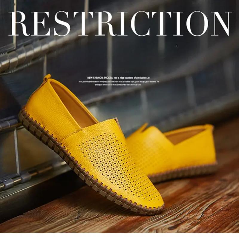 Men's Leather Casual Loafers Shoe Wedding Dress Shoes New Big Size Moccasins Shoes
