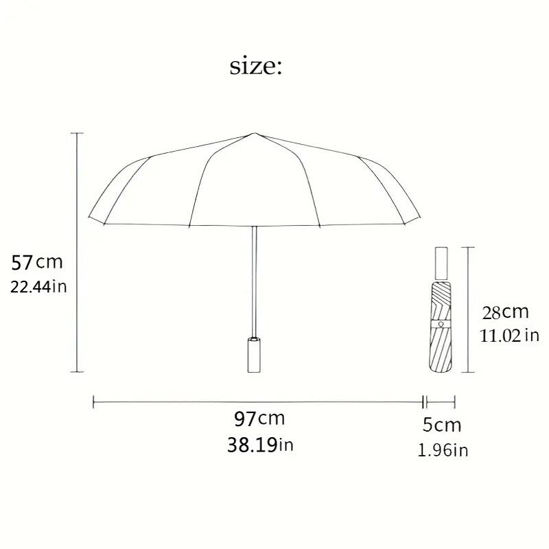 Sport Club Football Crest Printed Automatic Umbrella, 8-Frame for Travel, Camping, Casual Umbrella, Essential Gift for  for Family and Friends