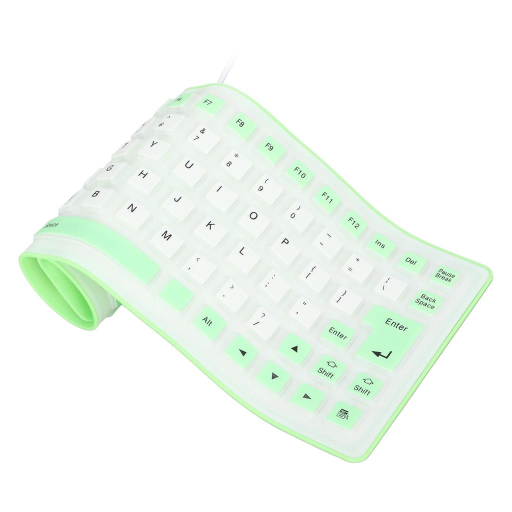 Silicone Keyboard Fully Sealed Design Lightweight Portable Silent Soft Comfortable USB Wired