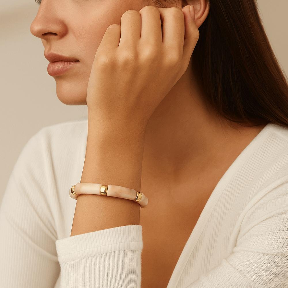 Acrylic Bohemia Style Bracelets Multi Color Women Bangle Vintage Beads Bracelets  Women