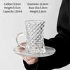 Turkish Coffee Cup And Saucer Set European Style Wine Glasses Cups Creative Coffee Cup Sets Engraved Wine Glasses Cup Cafe Tools