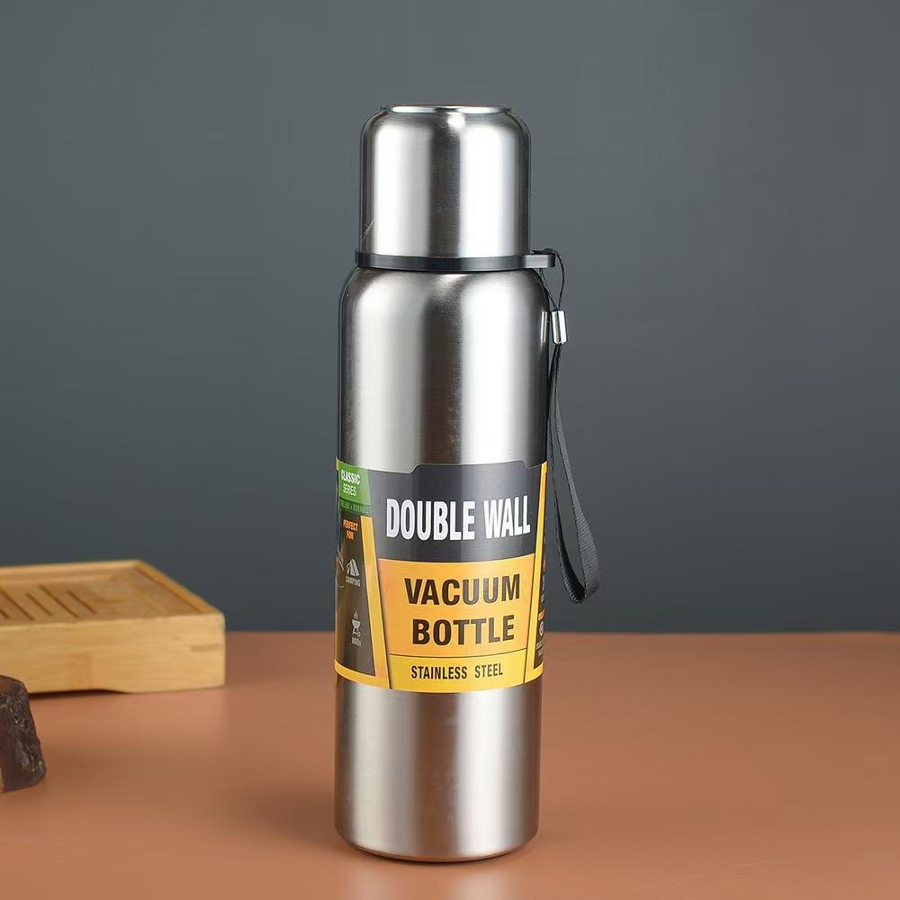 

Термос из нержавеющей стали большой емкости, термос, термос, изолированный стакан, веревка, термобутылка 500/750/1000/1500 мл, горячие и холодные напитки 500ml