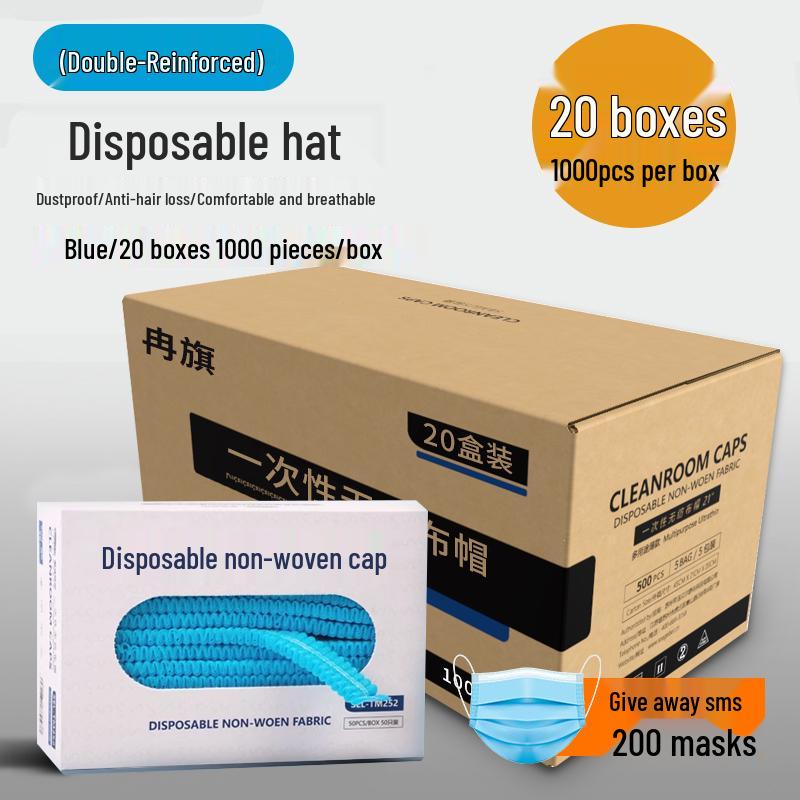 Disposable Dustproof Kitchen Hair Net Cap - Non-woven Fabric, Thickened, Anti-Hair Loss for Chefs & Catering