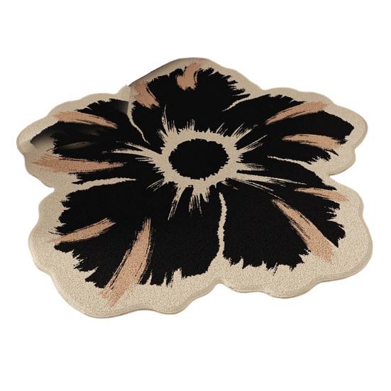 

Коврик для пола Нескользящая основа Цветочный дизайн Легкий в уходе Универсальный коврик Гостиная Ванная Кухня Домашний декор 60cm J