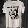 AMYL AND THE SNIFFFERS Heavy Face Women's Portrait Pattern T-shirt Men's T-shirt Summer New Unisex T-shirt
