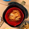 Silicone world Air Fryer Silicone Basket Silicone Mold Airfryer Oven Baking Tray Pizza Fried Chicken Basket Reusable Pan Liner
