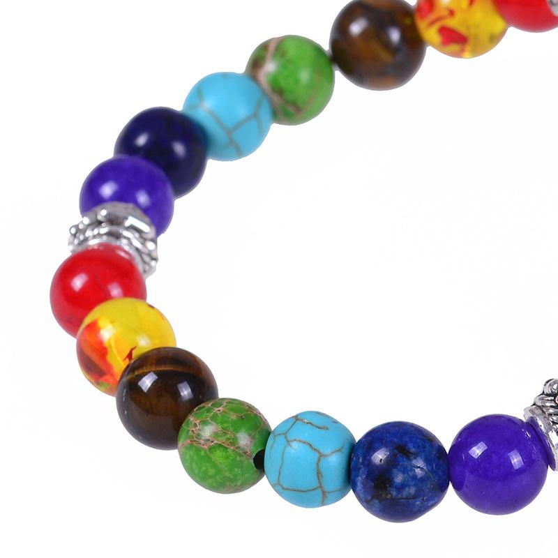 8MM Yoga Hand Ingot Energy Natural Stone Bracelet, Colorful Stone Bracelet, Accessories, Christmas Gift, Stocking Stuffers, Valentine's Day Gift