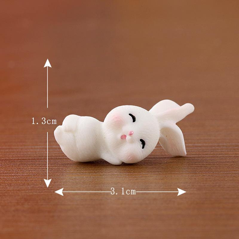 Cute Micro-landscape Mid-Autumn Festival Little Rabbit MooncakeGarden Decoration AccessoriesDesktop Car Resin Small Ornaments