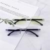 Trimmed Smart Zoom Reading Glasses, Smart Black Technology Reading Glasses, Anti-Blue Frameless Integrated Reading Glasses