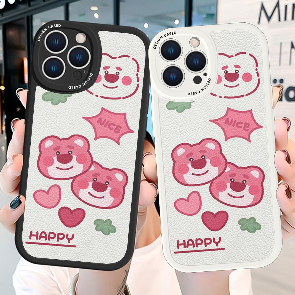 

Тонкий чехол для телефона из искусственной кожи с медведем в виде медведя на спине