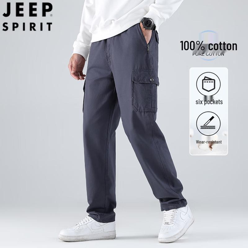 JEEP SPIRIT Men's Cotton Loose Cargo Pants