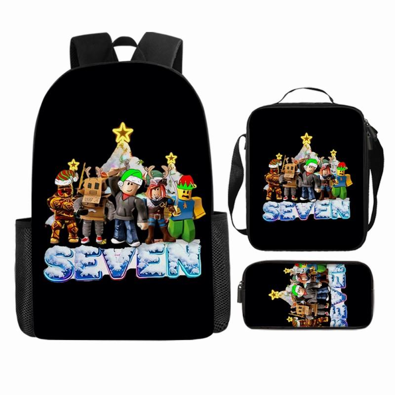 Cartoon Brainrot-Themed Backpack Crossbody Bag Pencil Case School Kids Ages 10-12