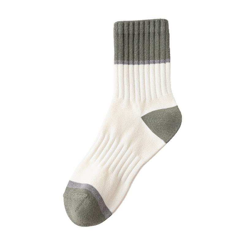 Men's Autumn and Winter Thickened Double-yarn Sports Mid-calf Socks, Men's Anti-odor, Sweat-absorbing and Antibacterial Winter Socks