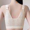 Front Button Beautiful Back Underwear Thin Gathered Anti Sagging Adjustable Bra Women's Plus Size No Steel Ring Bra