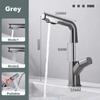 Silver Black Basin Faucet Bathroom Pull Out Lift Mixer Tap Hot Cold Water 360° Lift Up And Down Bathroom Kitchen Sink Faucet