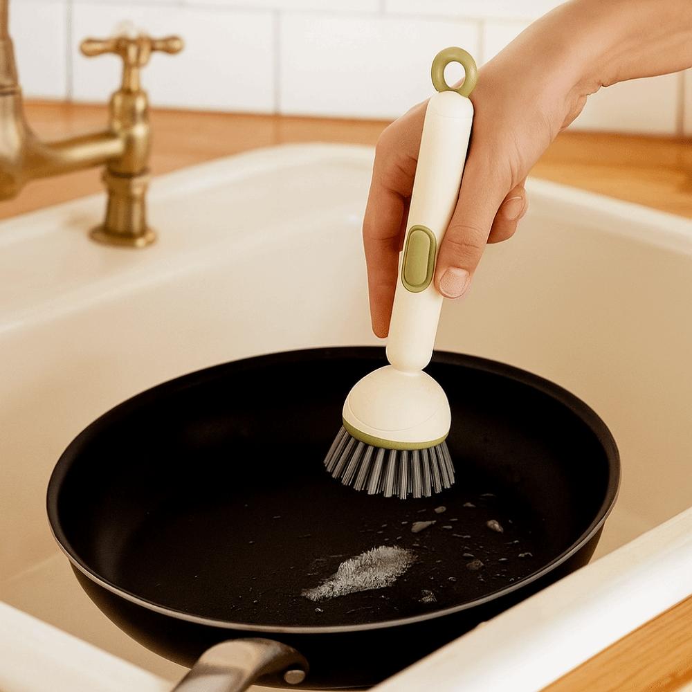 Hanging Kitchen Utensil Brush Rotatable Pot Scrubber Cleaning Tool Dish Brush Kitchen