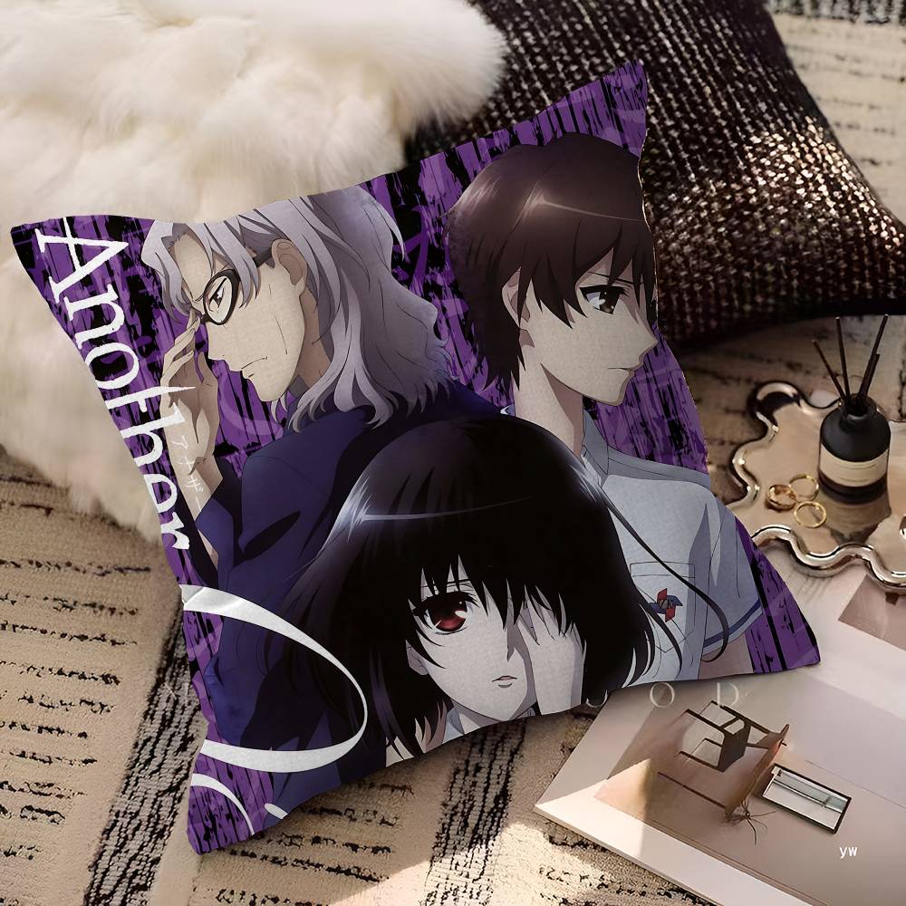 Japanese Horror Anime Another Pillowcase Toon Gift Cushion Cover Bedroom Home Sofa Chair Seat Decor Pillow Case
