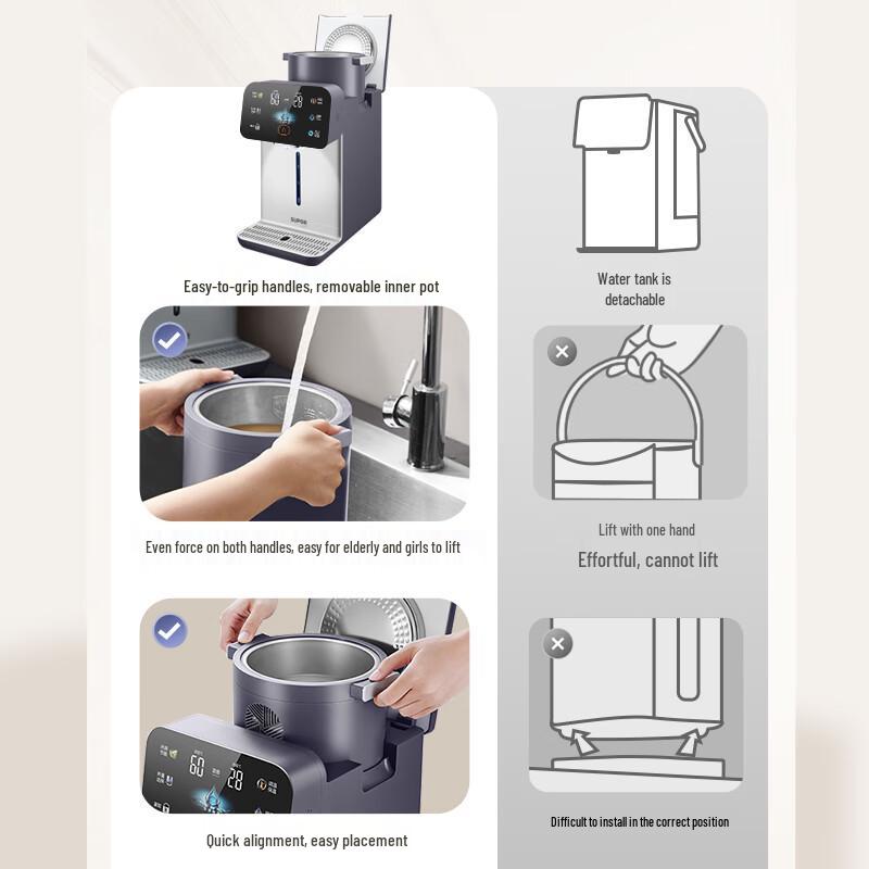 SUPOR 5L Electric Hot Water Bottle with Temperature Control CN plug (adapter included)