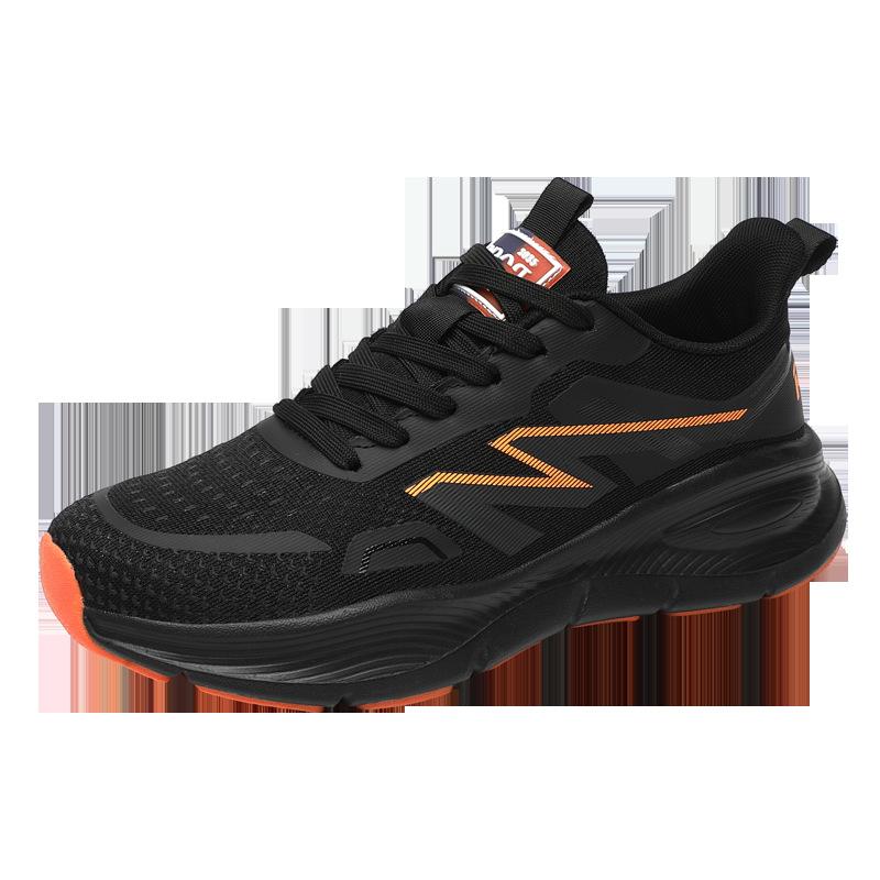 Shoes Sneakers Autumn New Breathable Black Fly Woven Fabric Casual Running Shoes 39