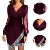 Formal Dress Solid Color Sequins Spring Autumn Net Yarn See Through Dress for Wedding