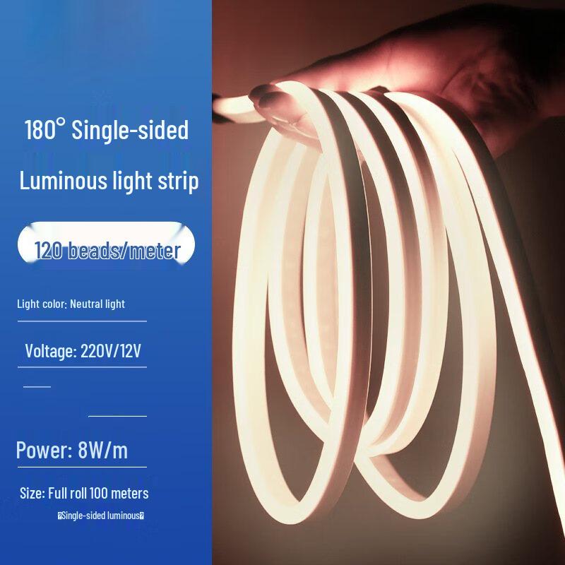 Flexibles Silikon-LED-Neonstreifenlicht, Außenbereich Warmweiß, 220V