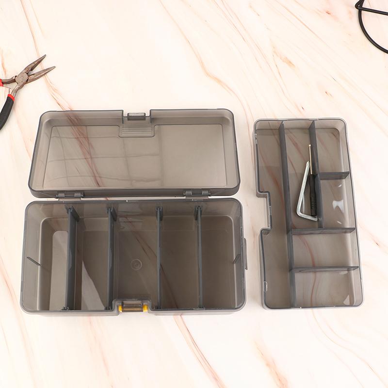 Double Layer Lure Tackle Box Fishing Accessories Adjustable Plastic Fishing Box Fake Bait Hook Tool Storage Boxes Fishings Gear