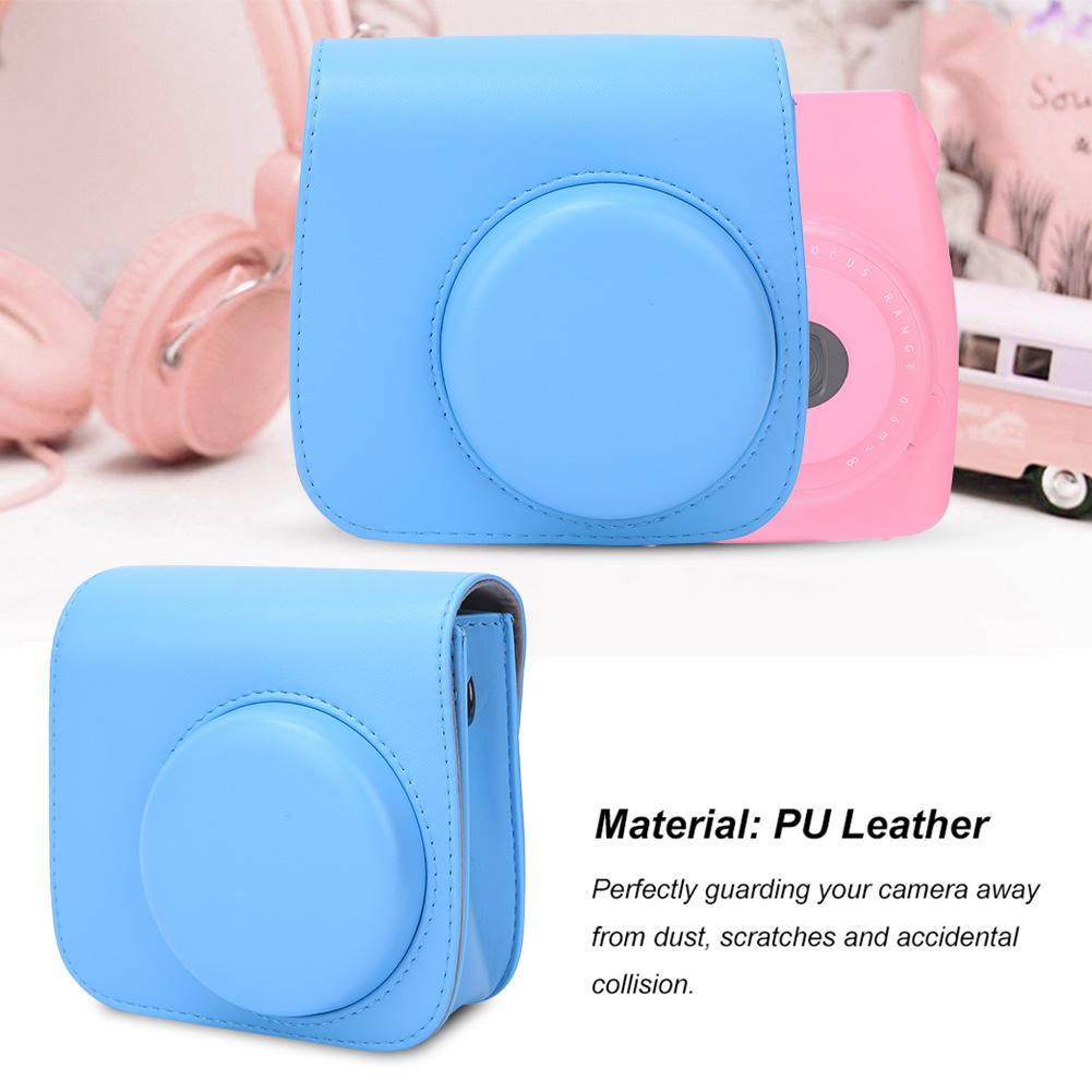 PU Leather Portable Single Shoulder Camera Case Protective Pouch Cover Bag for Fujifilm Instax Mini8 8+ 9