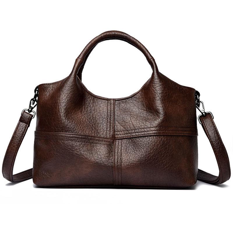 Bag women's bag new casual soft leather light messenger large capacity commuter handbag women's small bag