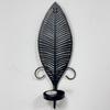 1/2Pcs Vintage Wall Sconces Candle Holder Hollow Feather Iron Art Tealight Candle Holder Living Room Bedroom Wall Decoration Candlestick
