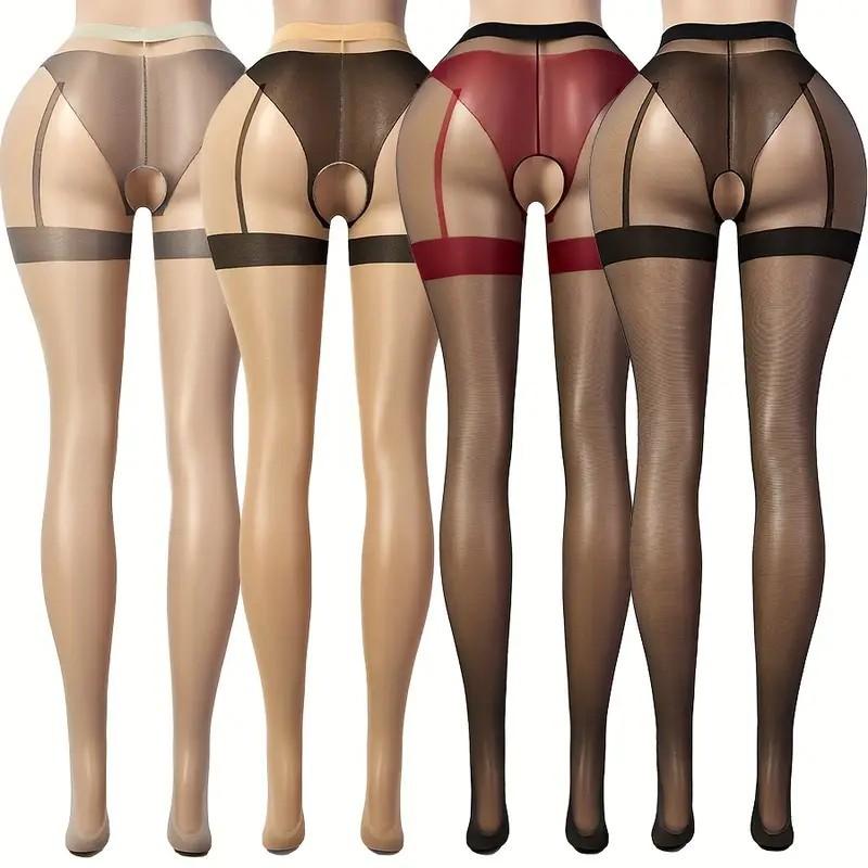 Open Gear Suspenders Transparent Tights Wife Breathable Stockings New Girlfriend Cosplay Stockings Crotchless Women'S Pantyhose