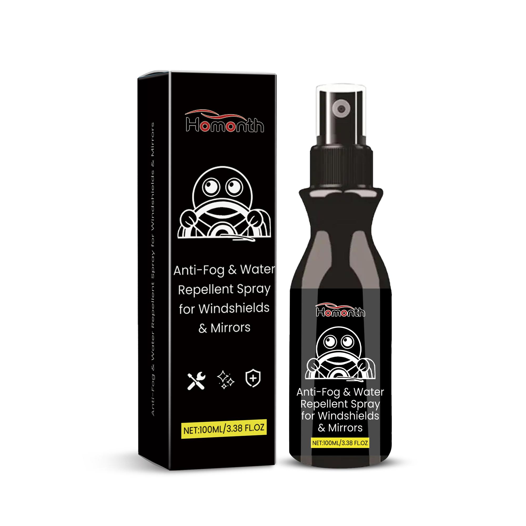 Homonth Car Windshield Anti-Fog Spray, Water Repellent for Glass & Mirrors, Car Glass Water Repellent, Window Hydrophobic Agent, 100ml