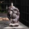 Purple Sand Backflow Incense Incense Burner, Creative Skull Halloween Ghost Festival Ghost Hand Backflow Incense Burner Ornament