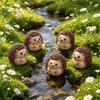10 sztuk Mini żywiczne ozdoby jeże Urocze kreskówkowe figurki zwierząt na taras, do bonsai, dekoracja mikrokrajobrazu
