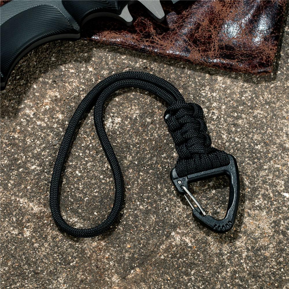 Survival Backpack Triangle Buckle High Strength Camping Hiking Key Ring Paracord Lanyard Keychain
