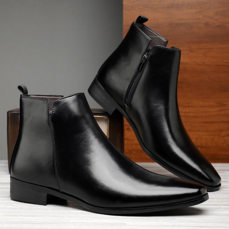 Neue Herrenstiefel Klassische Chelsea Boots Luxus High Top Lederstiefel Lässige Stiefeletten Herren Kleiderstiefel Botas Para Hombre