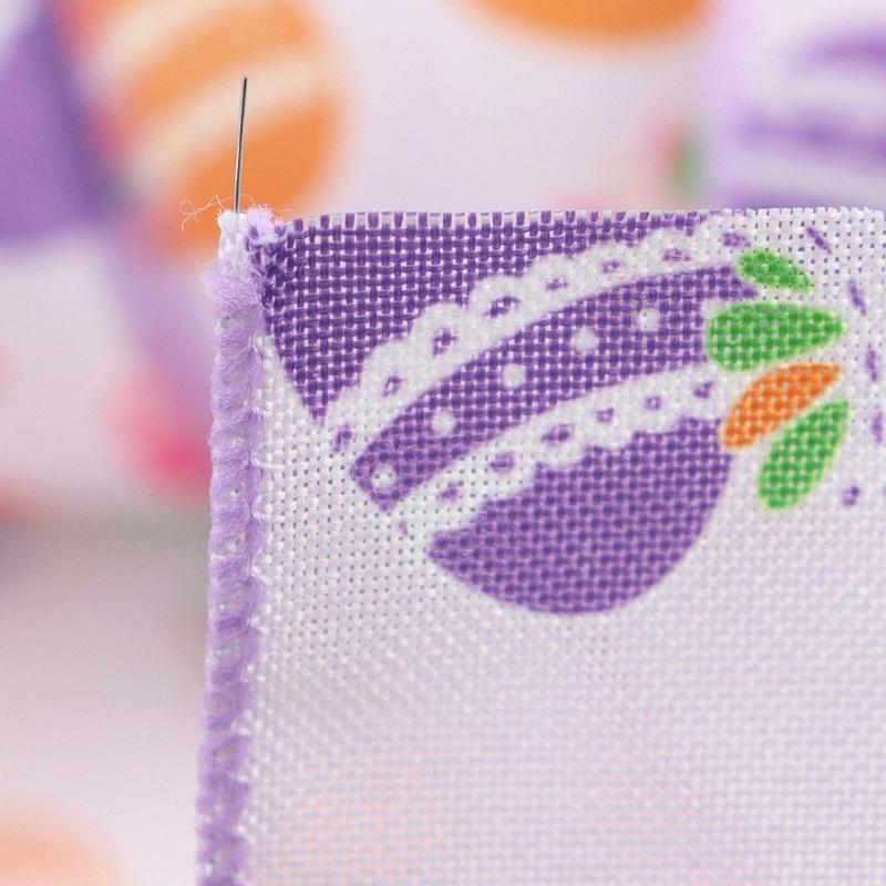 5 Yards Festive Ribbons with Carrot Dotted Pattern for Decorsfor Easter Flower Arrangements DIY Projects