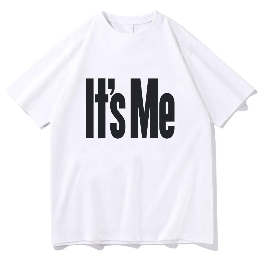 IT's Me T-shirt Stampa Semplice con Lettere Uomo Donna Moda Cotone Casual Manica Corta Girocollo Top Y2K