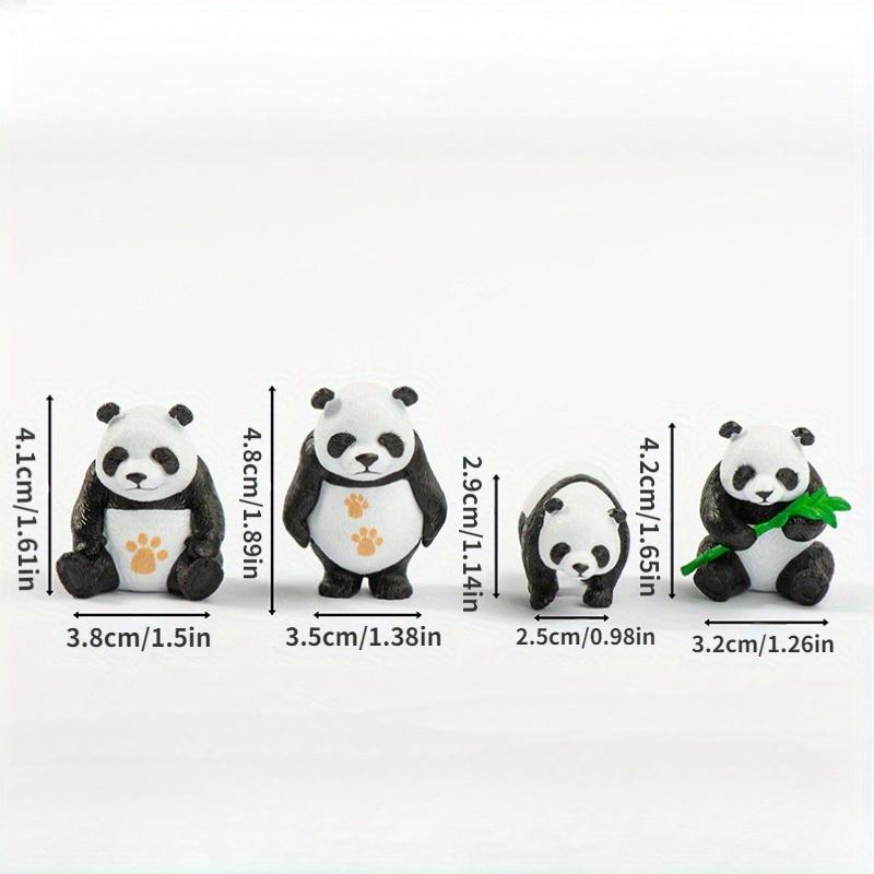 4Pcs New Panda Figurine Diy Home Kawaii Room Decor Miniature Fairy Garden Decoration Accessories Modern Children'S Birthday Gift