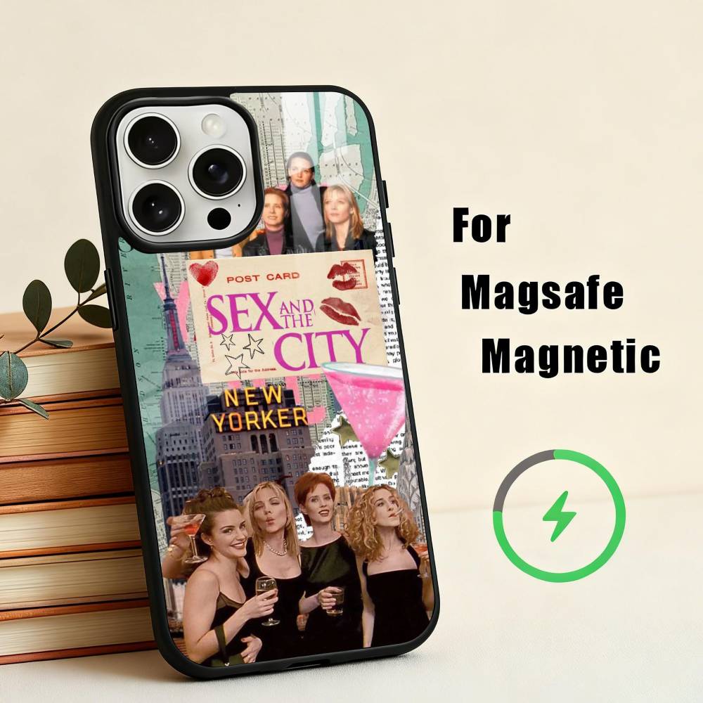 S-Sex and the City Phone Case For iPhone17,16,15,14,13,12,11 Plus,For Magnetic Wireless Charge Cover