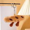 Croissant Stick Plush Keychain Charm: Cute Cartoon Bag Accessory