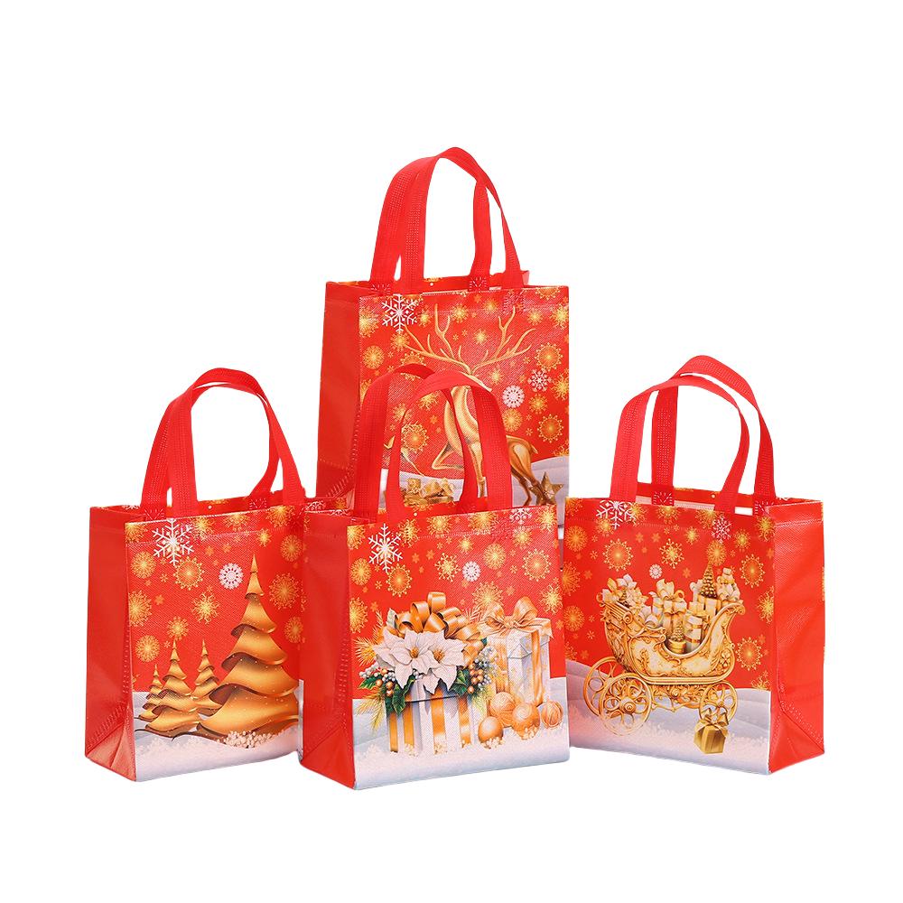 StoBag red gold christmas theme gift wrapping bags for sweets luxury designer bags festive holiday candy treat party favor tote