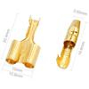50Sets One Female and Two Male 4.0 Bullet Terminal Electrical Wire Connector Diameter Male Female 1:2 Transparent Sheath