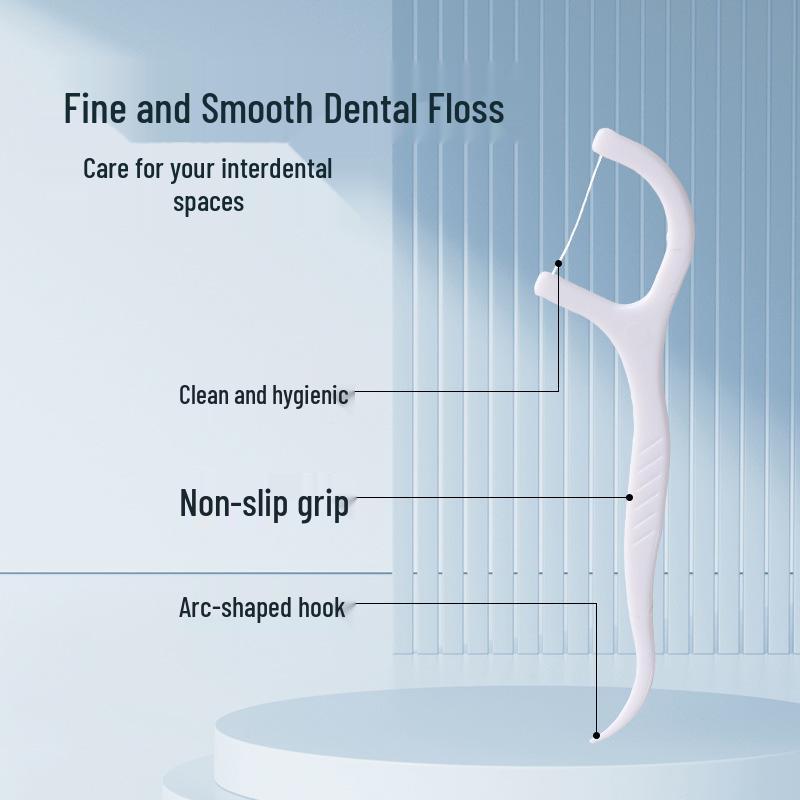 Portable Floss Case with Disposable Floss Picks - 10 Pack