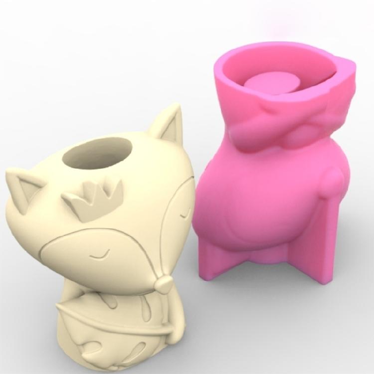 Bear Rabbit Foxes Flowerpot Storage Mold Trinket Holder Tool DIY Home Decor Mold