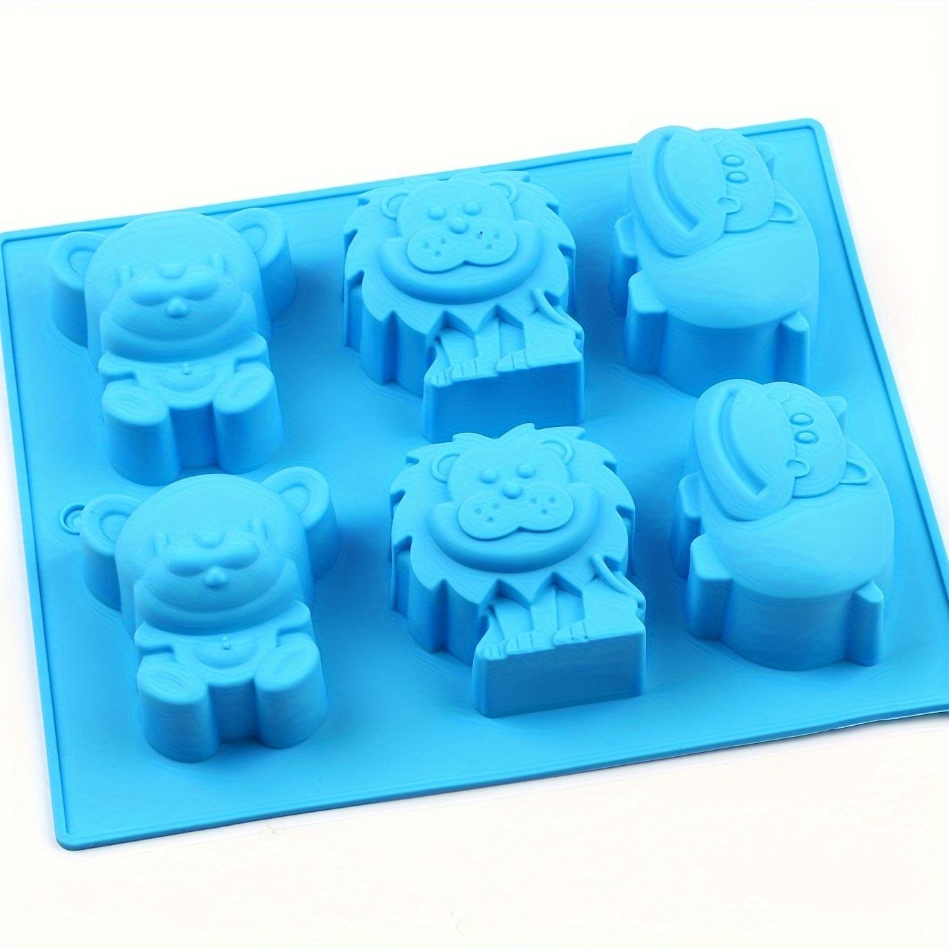 

Формы для кексов, силиконовая форма для торта с медвежонком, силиконовая форма для конфет, свечей, желе, пудинга, форма для льда, мультяшный инструмент для выпечки небесно-голубой