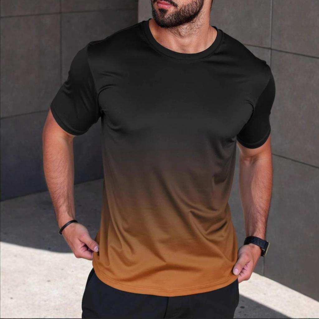 Men Fashion Short Sleeve 3d Print T Shirt Round Neck Summer Plus Size Tees