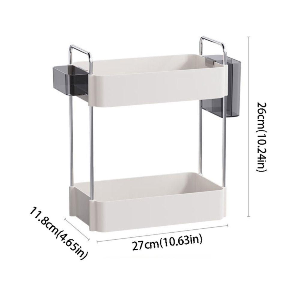 

Strong Bearing Capacity Double Tier Storage Stand Double-Layer Design Pen Holder Countertop Organizer 2tiers Structure
