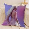 Singer KKenia OS Pink Aura Cushion Cover Silky Short Plush Invisible Zipper Dustproof Sofa Pillow Case for Home Decor