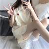 Women 2 Piece Outfits Cherry Embroidery Polo Shirt + Shorts Set Casual Tracksuit