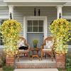 2Pcs Plastic Eucalyptus Fake Plant Decor Daisy Artificial Flowers Hanging Vines For Wedding Arch Home Garden Wall Decoration